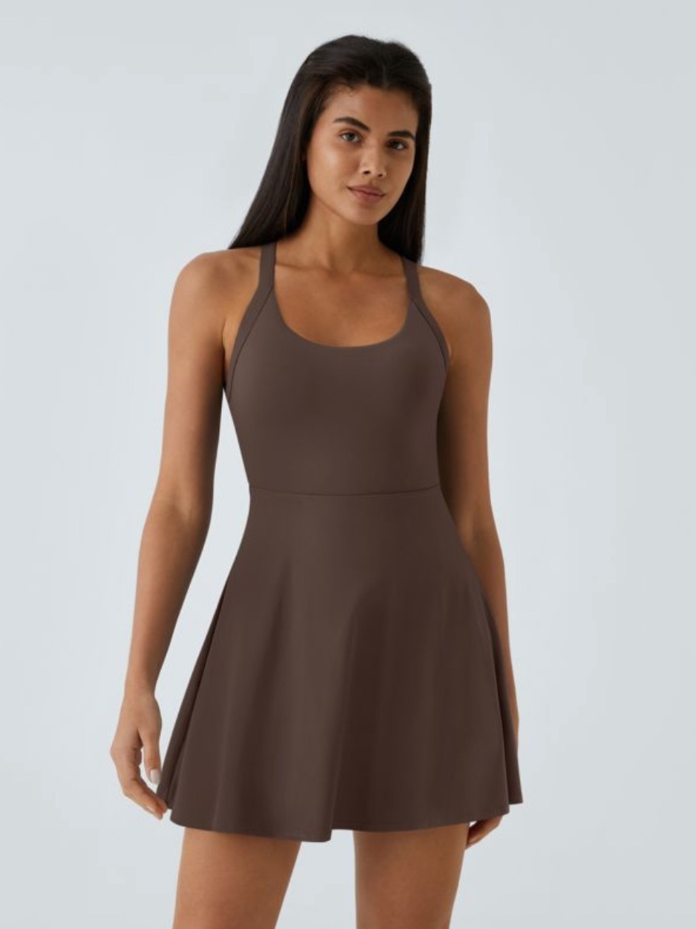 Halara SoftlyZero™ Airy Backless Twisted Flare Low Support Dance Active Dress